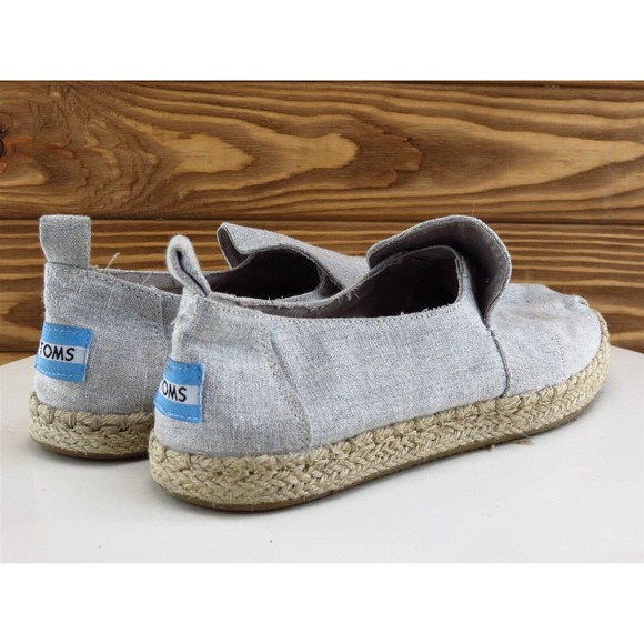 TOMS Size 7 Flat Shoes Gray Fabric Women 7‎ - Picture 7 of 12